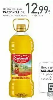 Aceite de oliva, suave carbonell, 3 l