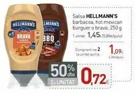 Condis Salsa hellmann's barbacoa, hot mexican, burguer o brava, 250 g oferta