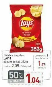 Condis Patatas fritas lay's al punto de sal, 282 g oferta