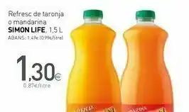 Condis Refresco de naranja o mandarina simon life, 1,5 l oferta