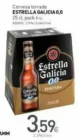 Cerveza tostada estrella galicia 25 cl, pack 6 u.