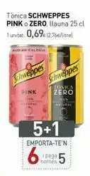 Condis Tónica schweppes pink o zero lata 25 cl oferta