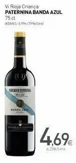 Condis Vino rioja crianza paternina banda azul 75 cl oferta