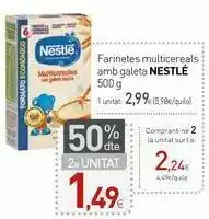 Condis Papillas multicereales con galleta nestlé oferta