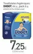 Condis Toallitas higiénicas dodot, 64 u., pack 6 u. oferta