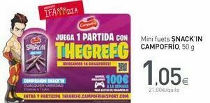 Condis Mini fuets snack'in campofrío 50 g oferta