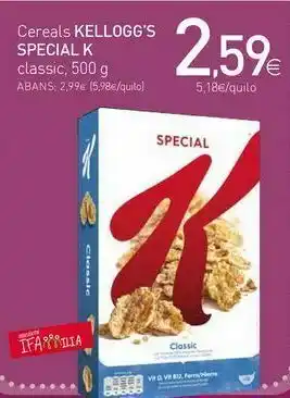 Condis Cereales kellogg's special k clásico 500 g oferta