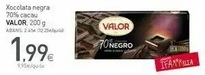 Condis Chocolate negro 70% cacao valor, 200 g oferta