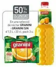 Condis En una selección de néctar granini y granini sin de 1,5 l y 20 cl, pack 3 u. oferta