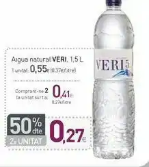 Condis Agua natural veri, 1,5 l oferta