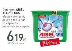 Condis Detergente ariel allin1 pods efecto suavizante, active o toque lenor, 21 cápsulas oferta