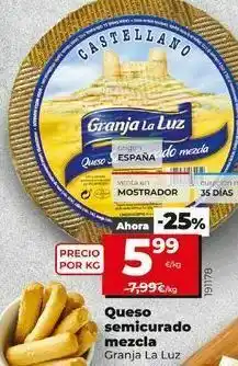 Dia Queso granja la luz oferta