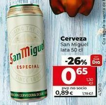 Dia Cerveza san miguel oferta