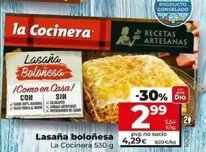 Lasaña boloñesa la cocinera