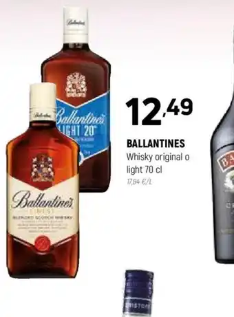 Coviran BALLANTINES Whisky original o light 70 cl oferta