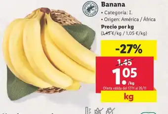 Lidl Banana oferta