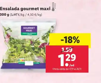 Lidl Ensalada gourmet maxi oferta