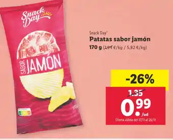 Lidl Patatas sabor jamón oferta
