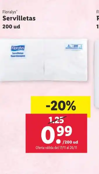 Lidl Servilletas oferta