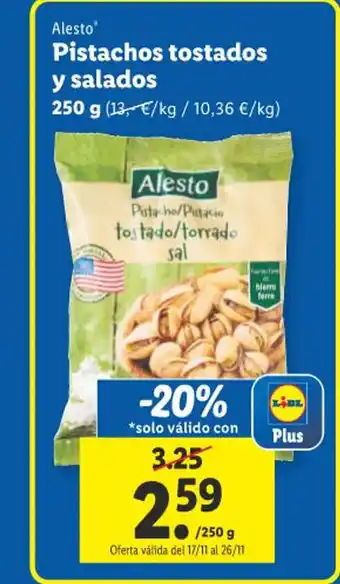Lidl Pistachos tostados y salados oferta