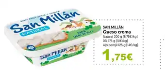 Hiper Usera SAN MILLÁN Queso crema oferta