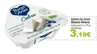 Hiper Usera BURGO DE ARIAS Queso fresco oferta