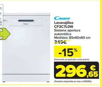 Carrefour CANDY Lavavajillas CF3C7L0W oferta