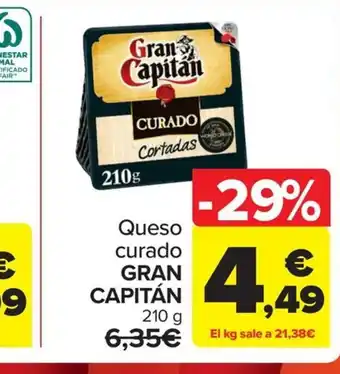 Carrefour Queso curado GRAN CAPITÁN oferta