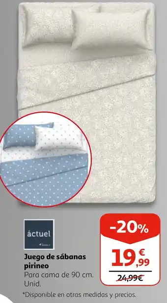 Alcampo Juego de sábanas pirineo oferta