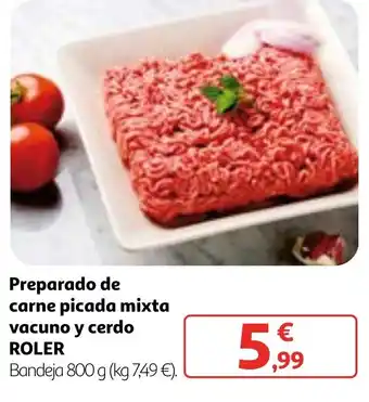 Alcampo Preparado de carne picada mixta vacuno y cerdo ROLER oferta