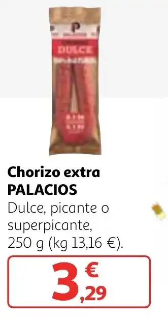 Alcampo Chorizo extra PALACIOS oferta