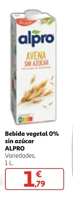 Alcampo Bebida vegetal 0% sin azúcar ALPRO oferta