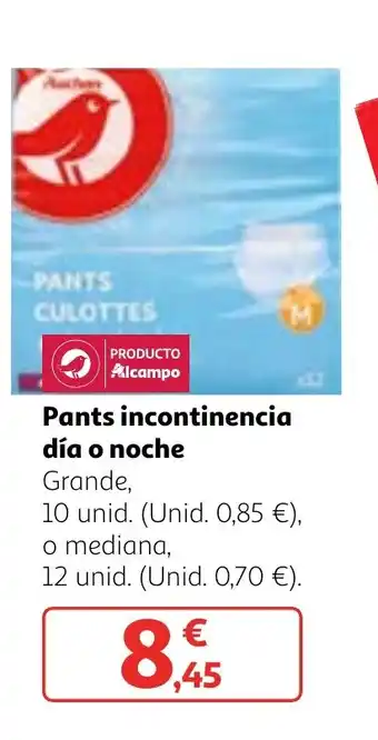 Alcampo Pants incontinencia día o noche oferta