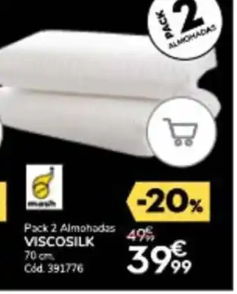 Conforama Pack 2 Almohadas VISCOSILK oferta