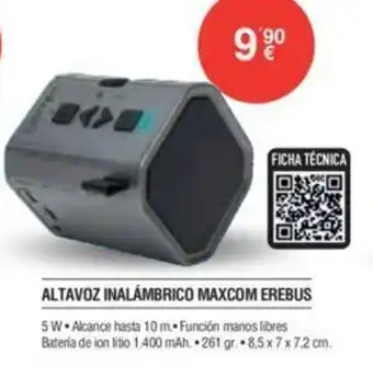 ALTAVOZ INALÁMBRICO MAXCOM EREBUS