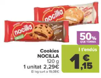 Carrefour Cookies NOCILLA 120 g oferta