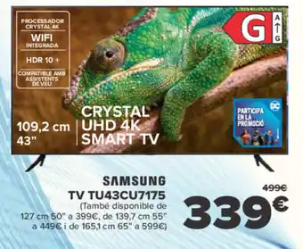 Carrefour SAMSUNG TV TU43CU7175 oferta