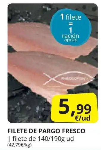 Supermercados MAS FILETE DE PARGO FRESCO oferta