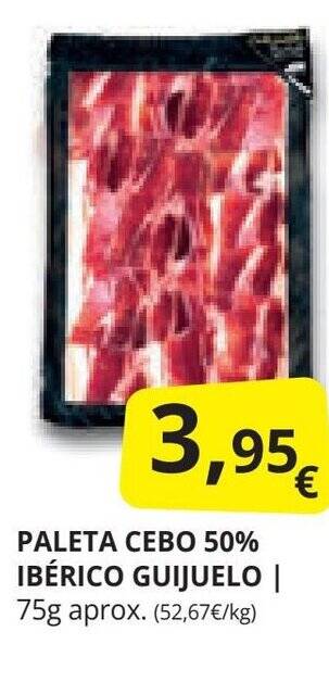 Supermercados MAS PALETA CEBO 50% IBÉRICO GUIJUELO | 75g oferta