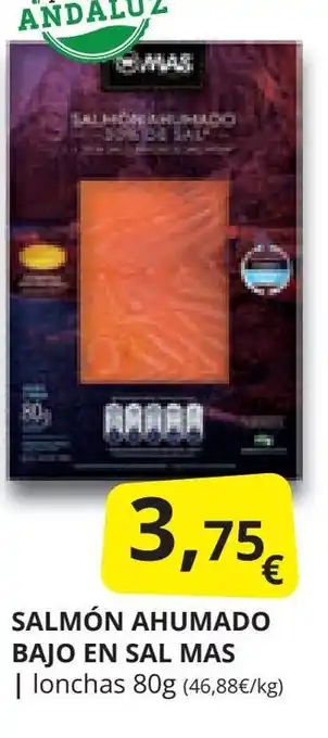 Supermercados MAS SALMÓN AHUMADO BAJO EN SAL MAS oferta