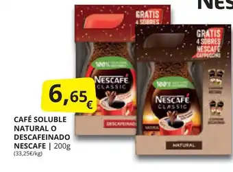 Supermercados MAS CAFÉ SOLUBLE NATURAL O DESCAFEINADO NESCAFE oferta