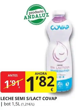 Supermercados MAS LECHE SEMI S/LACT COVAP oferta
