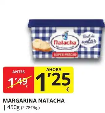 Supermercados MAS MARGARINA NATACHA | 450g (2,78€/kg) oferta