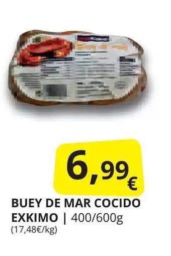 Supermercados MAS BUEY DE MAR COCIDO EXKIMO | 400/600g oferta
