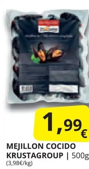 Supermercados MAS MEJILLON COCIDO KRUSTAGROUP | 500g oferta