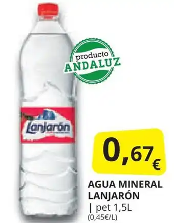 Supermercados MAS AGUA MINERAL LANJARÓN oferta
