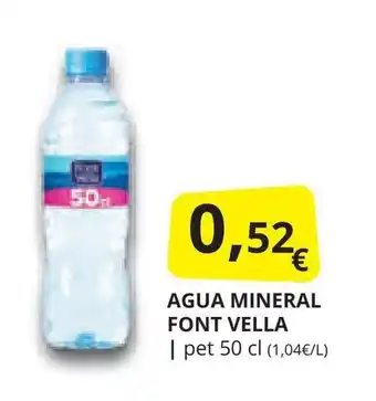 Supermercados MAS AGUA MINERAL FONT VELLA oferta