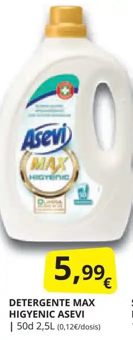 Supermercados MAS DETERGENTE MAX HIGYENIC ASEVI oferta
