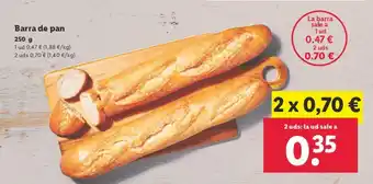 Lidl Barra de pan oferta