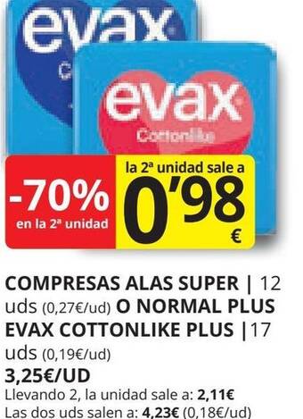 Supermercados MAS COMPRESAS ALAS SUPER | oferta
